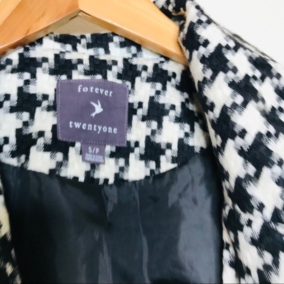 𝅺forever 21 Houndstooth Flare Women’s Dress Jacket - Picture 2 of 9